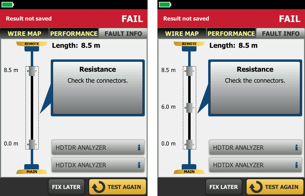 FAULT INFO - DSX CableAnalyzer | www.flukenetworks.com